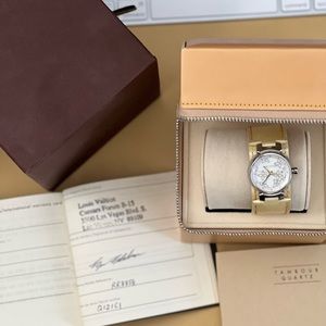 Louis Vuitton mother of pearl tambour petite watch